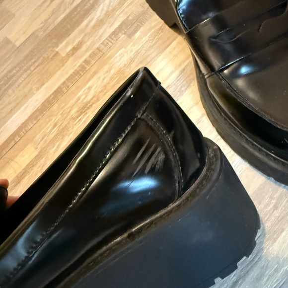 Madden Girl Glossy Black Loafers - Picture 4 of 6